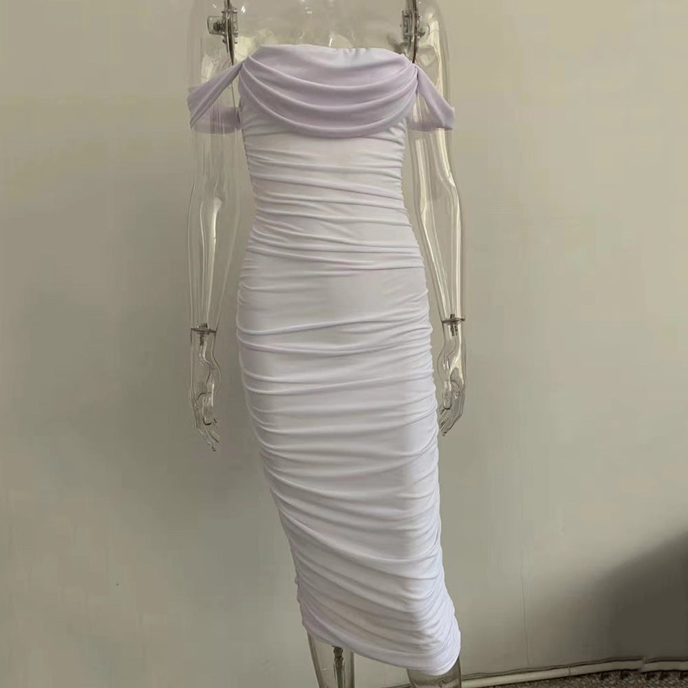 Off-shoulder Dress Women's Clothing