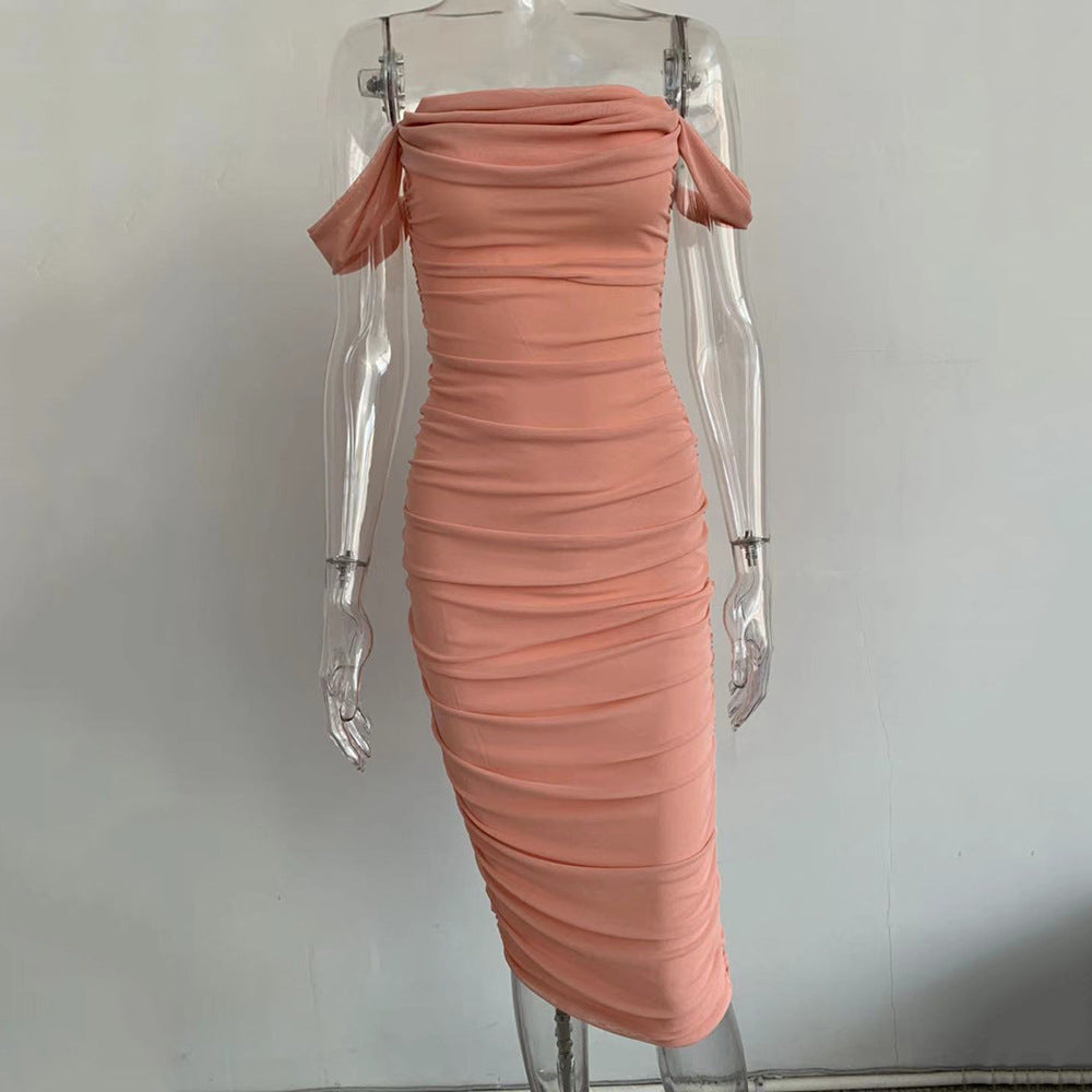 Off-shoulder Dress Women's Clothing