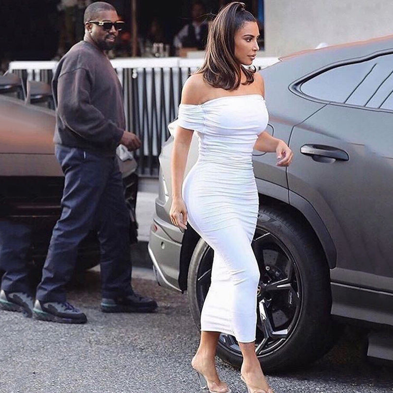 Off-shoulder Dress Women's Clothing